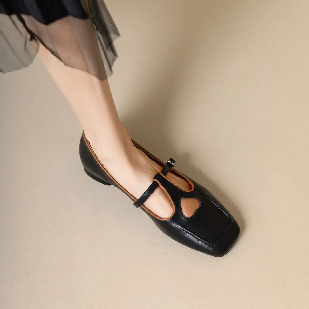 Womens Low Heel Flats Comfortable Slip-On
