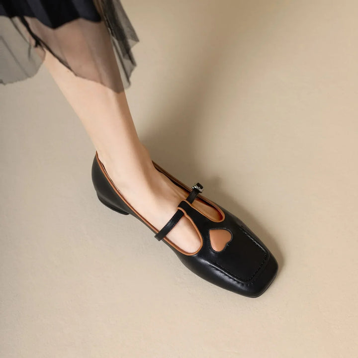 Womens Low Heel Flats Comfortable Slip-On