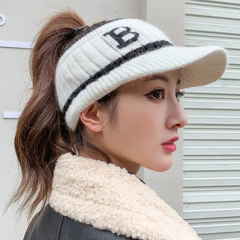 Womens Cable Knit Hat Warm