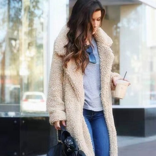 Womens Faux Fur Parka Coat with Hood Warm - BritishMode