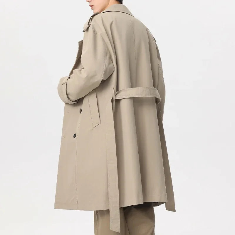 Mens Trench Coat Waterproof Classic Fit Outerwear