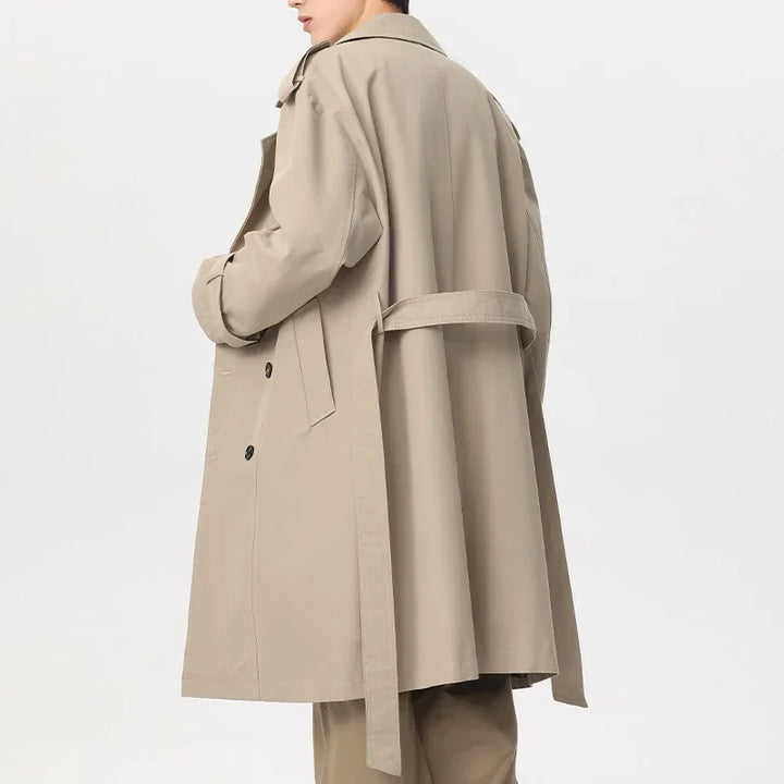 Mens Trench Coat Waterproof Classic Fit Outerwear