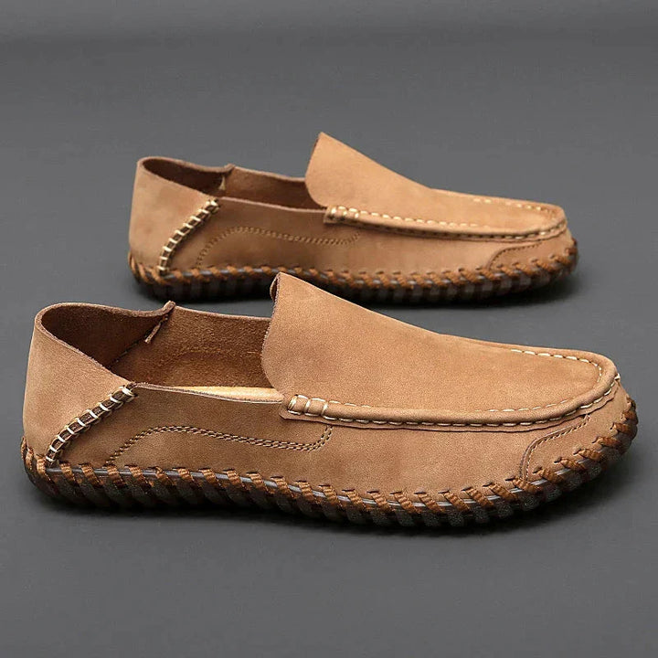 Mens Leather Loafers Handmade Slip-On Cushioned Comfort