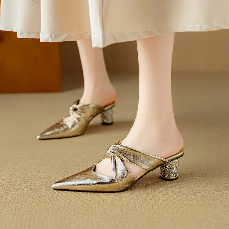Womens High Heels Elegant Slip-On