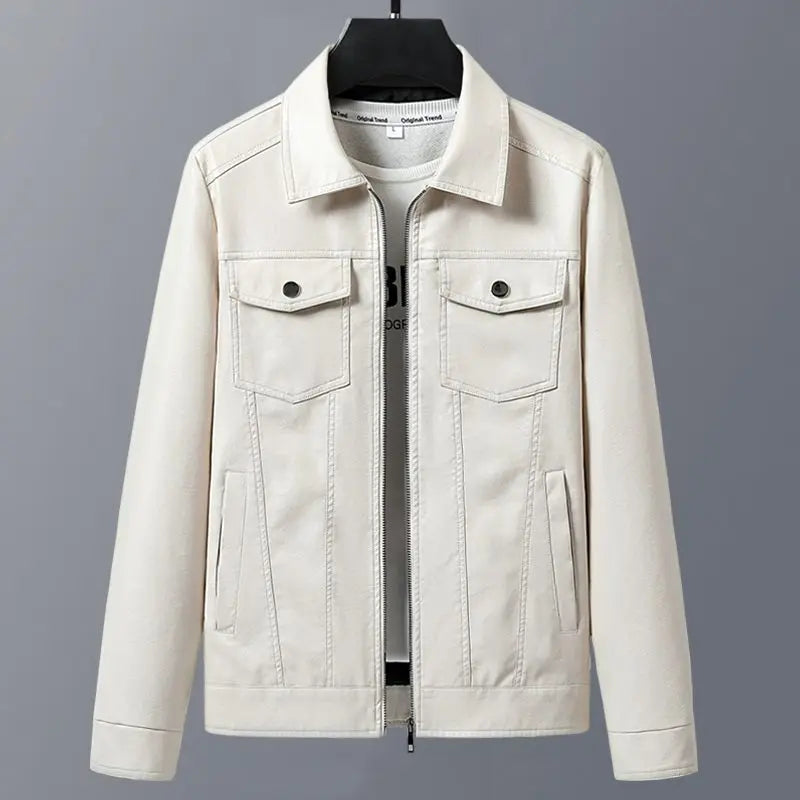 Mens Genuine Leather Jacket Classic Fit - BritishMode