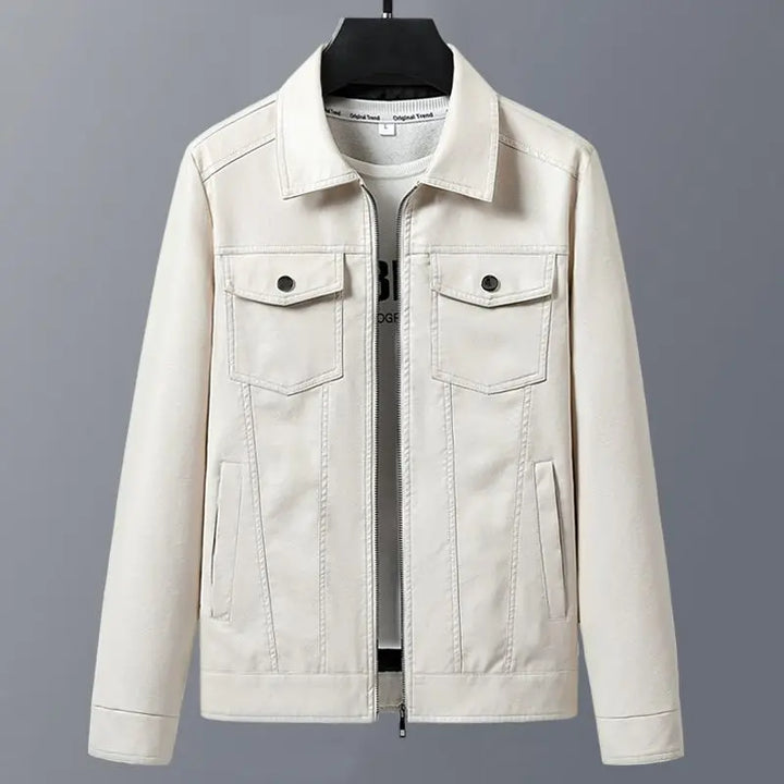 Mens Genuine Leather Jacket Classic Fit - BritishMode
