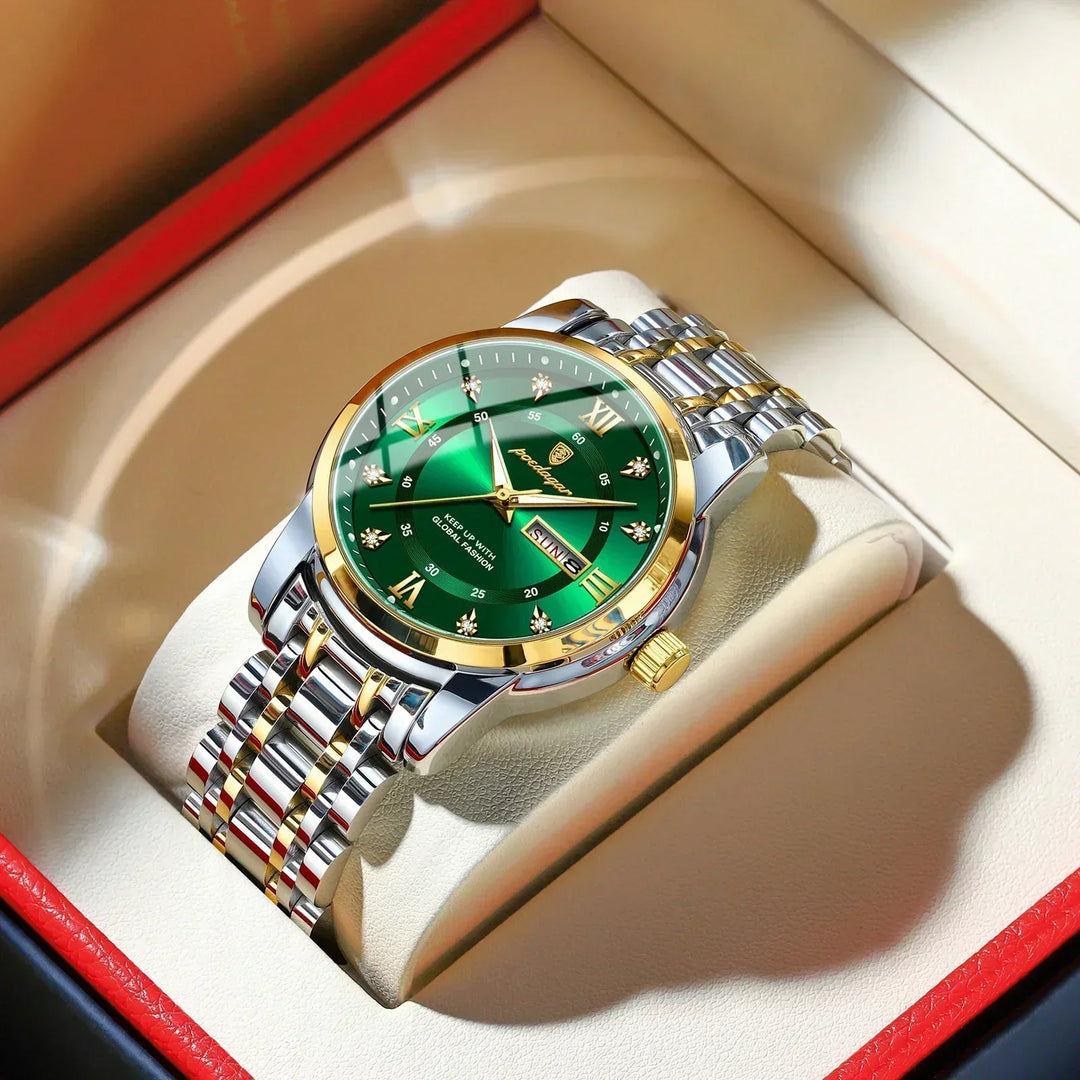 Unisex Quartz Watch with Crystal Dial