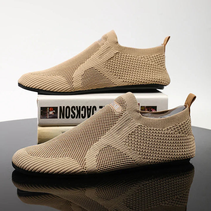 Mens Loafers Mesh Upper Slip-On