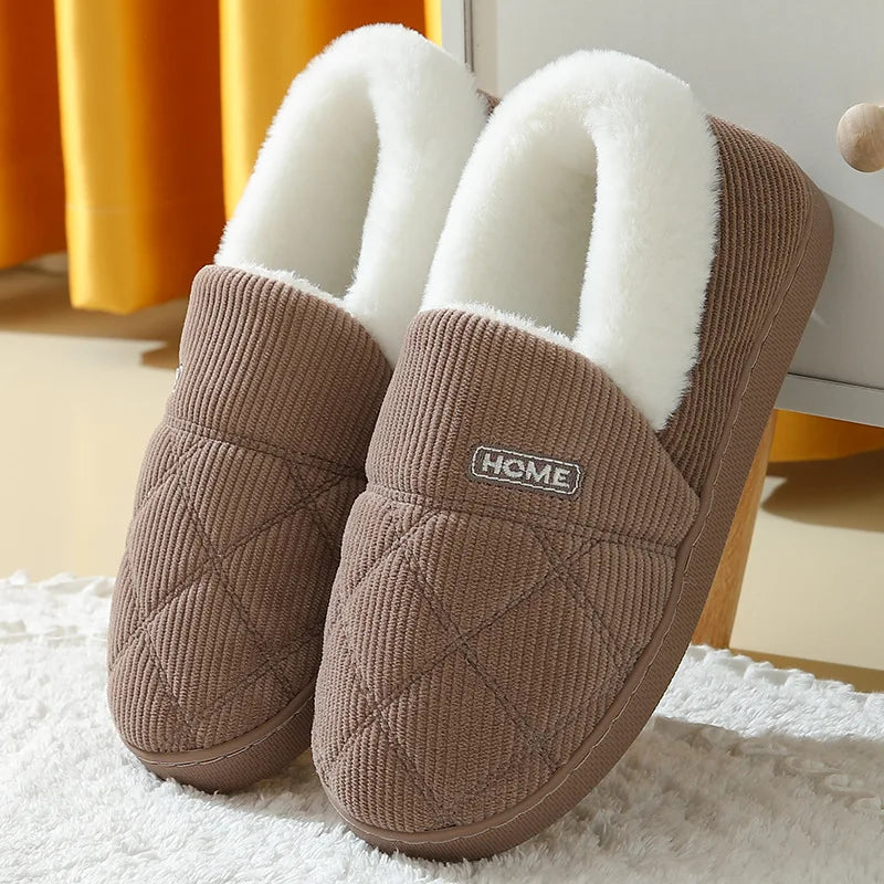 Womens Faux Fur Slide Slippers Soft Warm Indoor Shoes