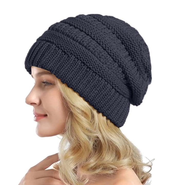 Unisex Cable Knit Hat Thick Warm Fit