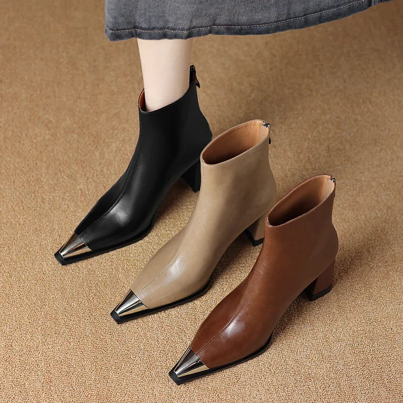 Womens Genuine Leather Boots Classic Fit