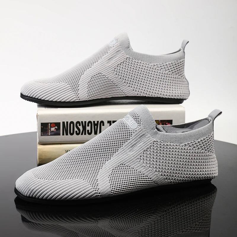 Mens Loafers Mesh Upper Slip-On