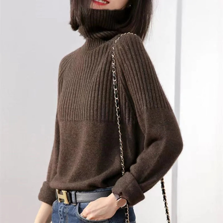 Womens Wool Crew Neck Sweater Soft Fit