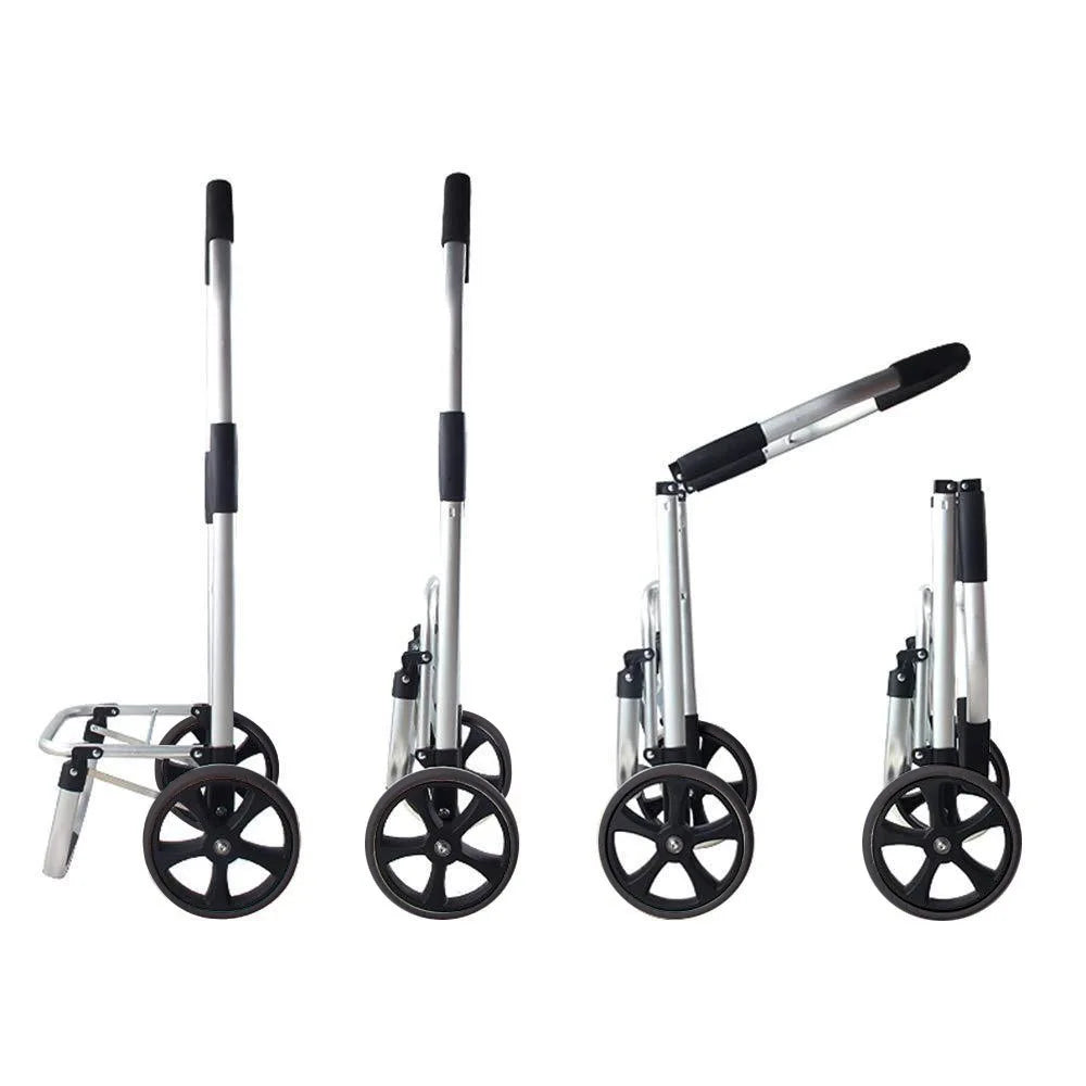 Foldable Aluminium Shopping Trolley Lightweight Portable