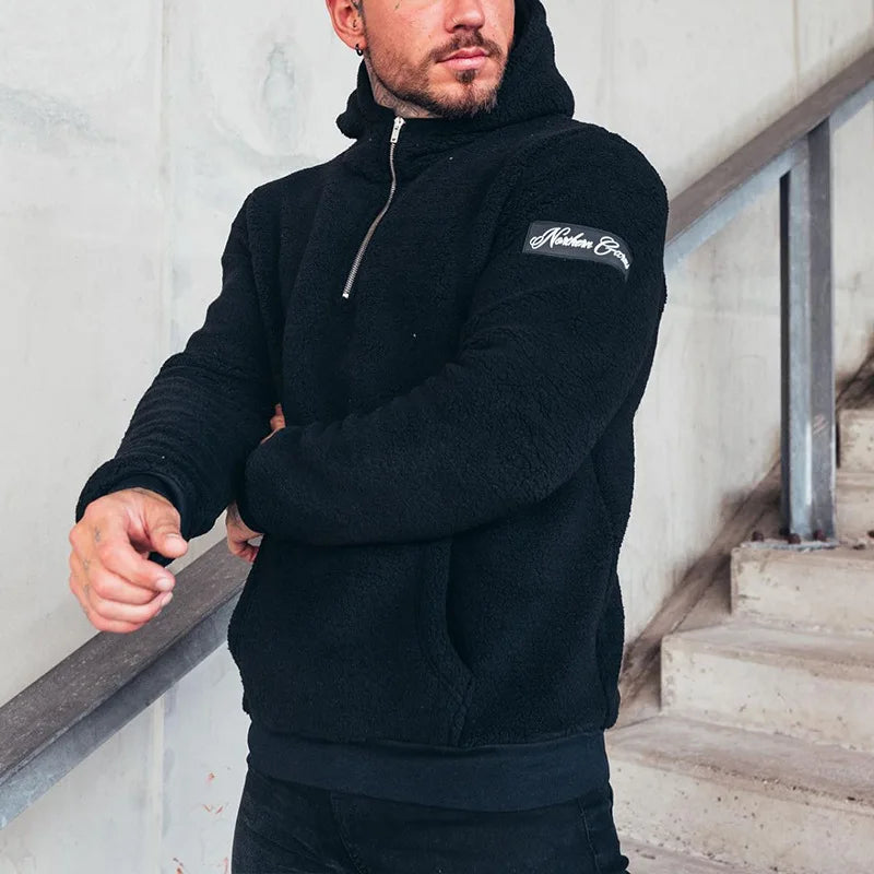 Mens Fleece Jacket Zip-Up Classic Warm Fit