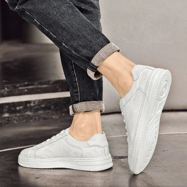 Mens Leather Sneakers Handmade Comfort Fit