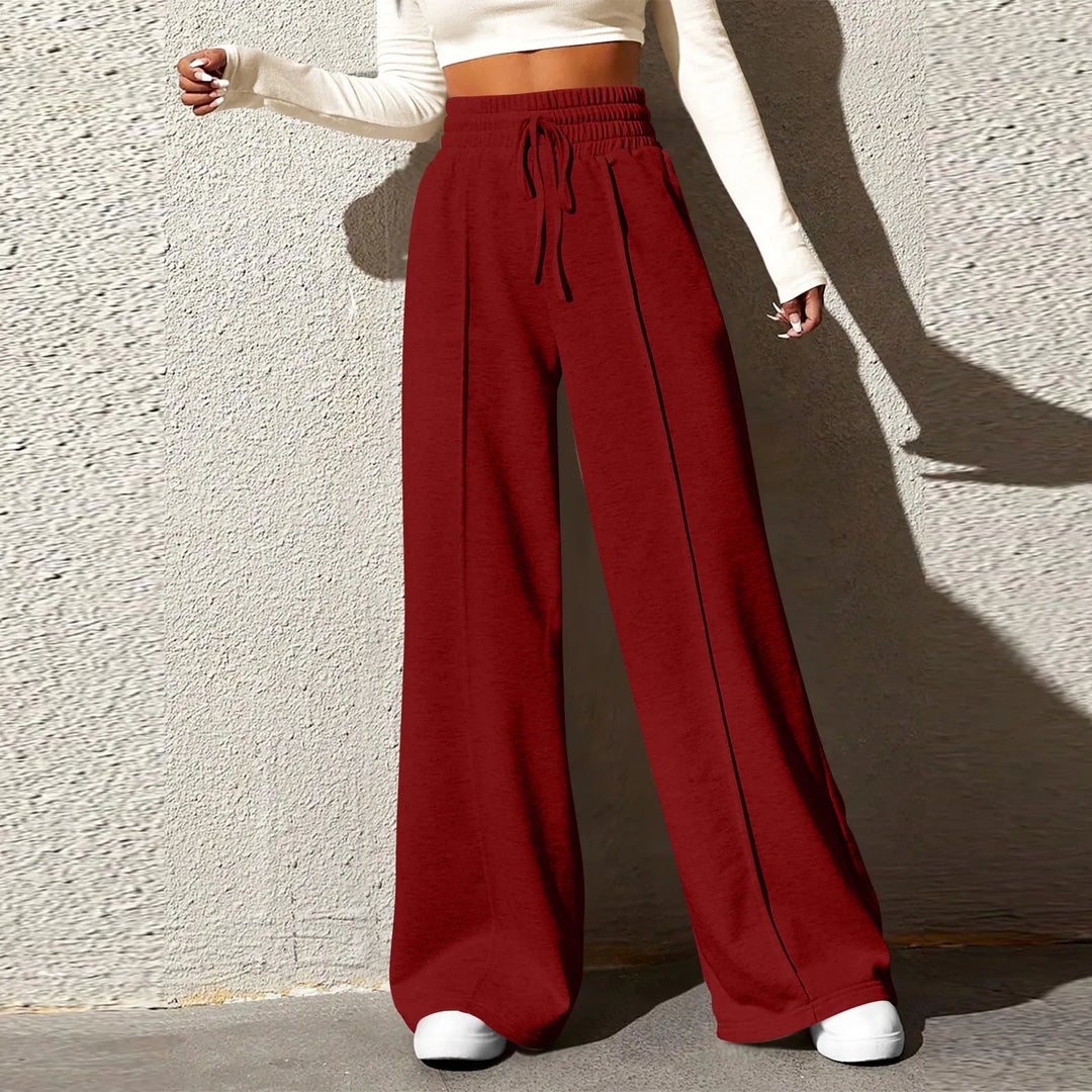 Womens Wide Leg Joggers with Elastic Waist Comfortable Fit