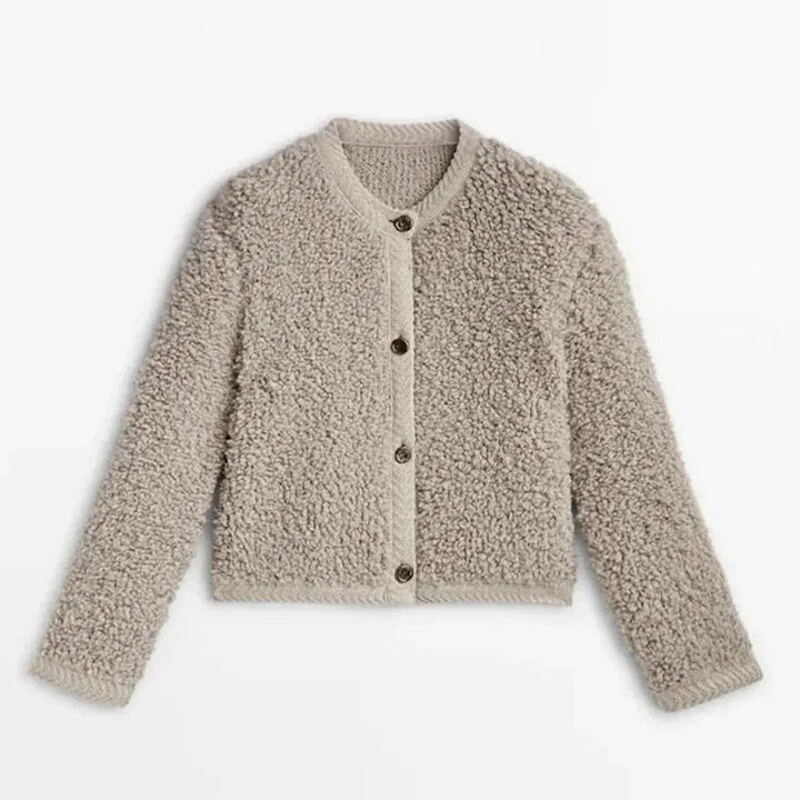 Womens Casual Teddy Jacket Soft Relaxed Fit
