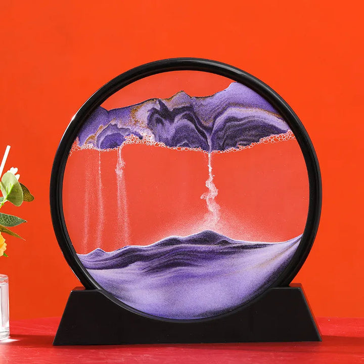 Decorative Glass Hourglass with Flowing Sand
