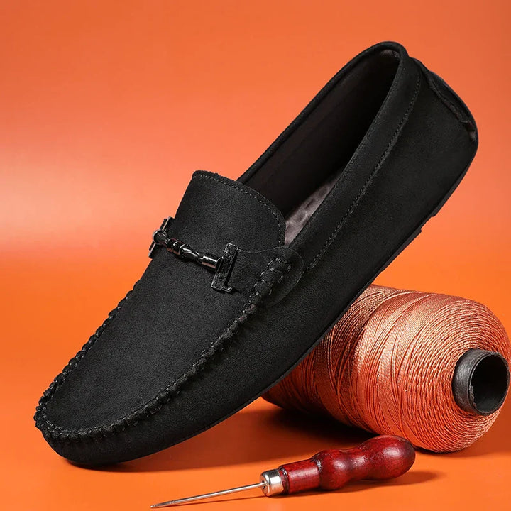 Mens Suede Loafers Slip-On Comfortable