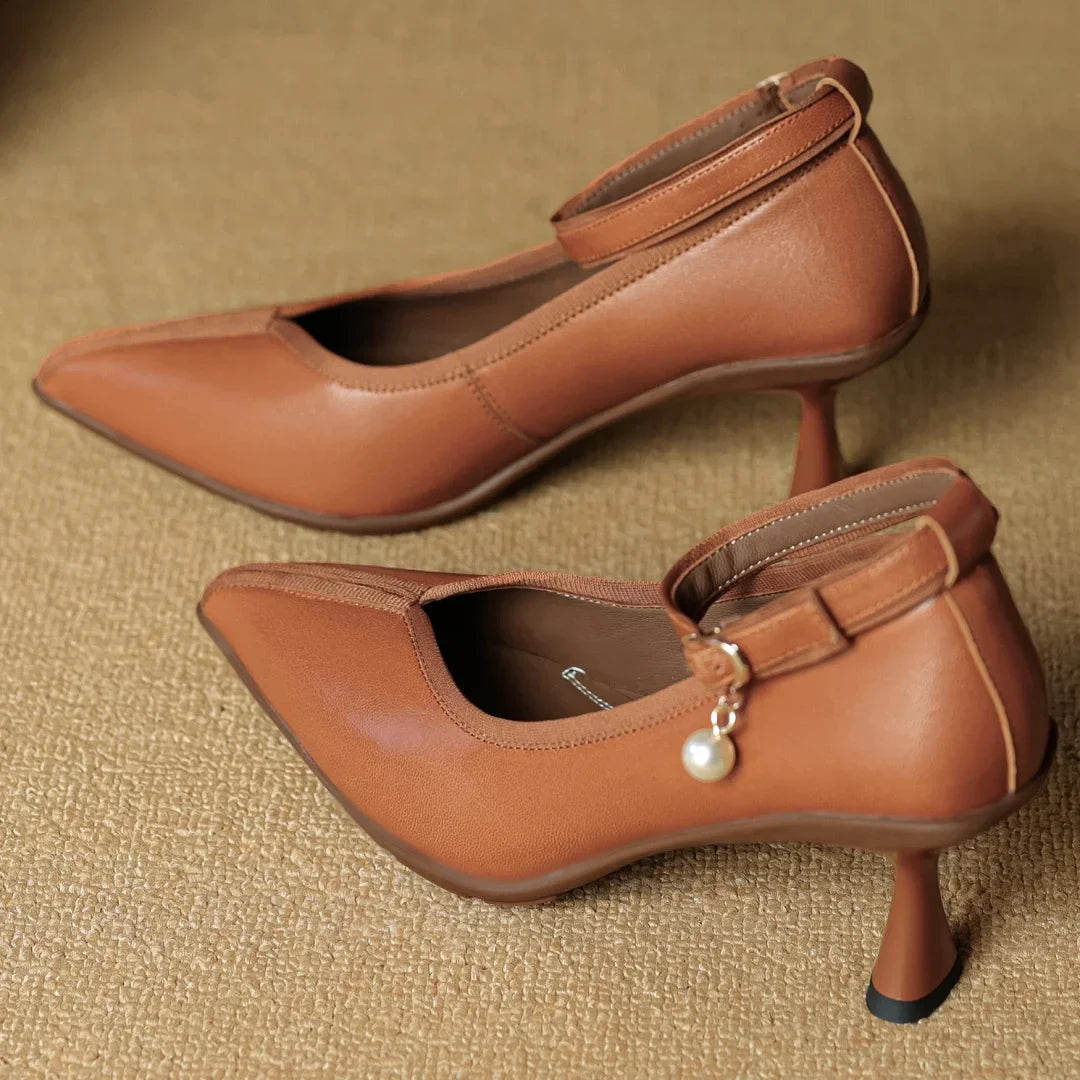 Womens Heels Genuine Leather Classic Fit