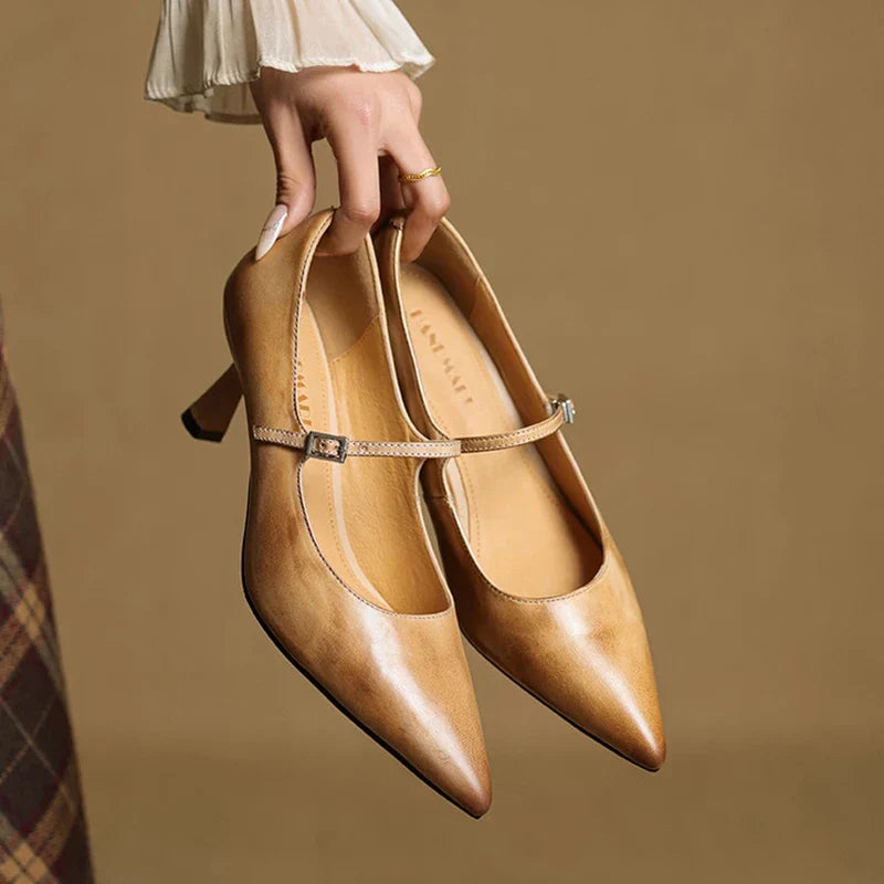 Womens Genuine Leather Pumps Classic Fit