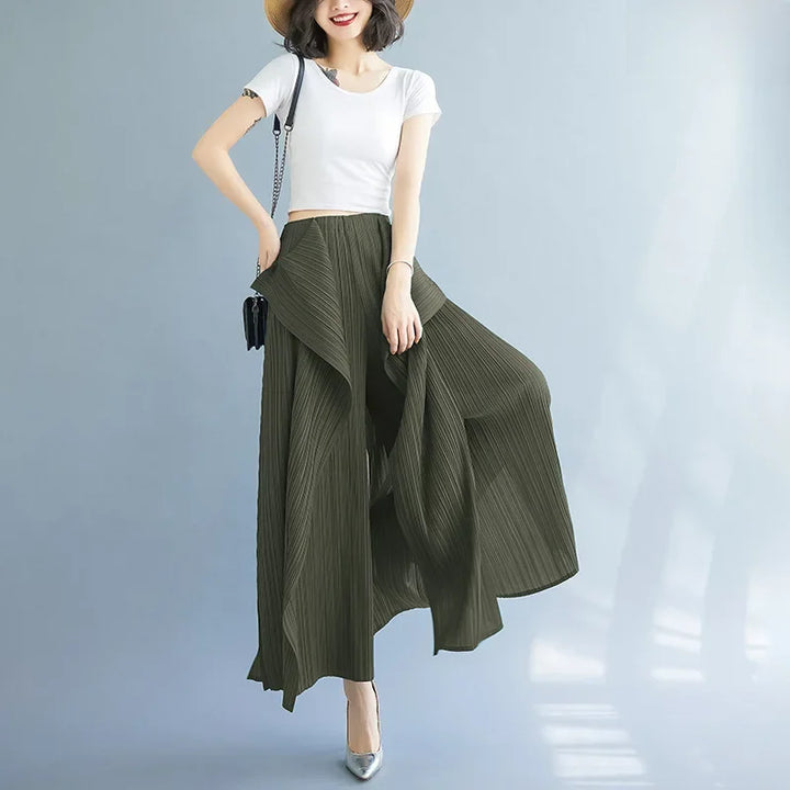 Womens Slim Fit Mermaid Leg Pants Elegant Style