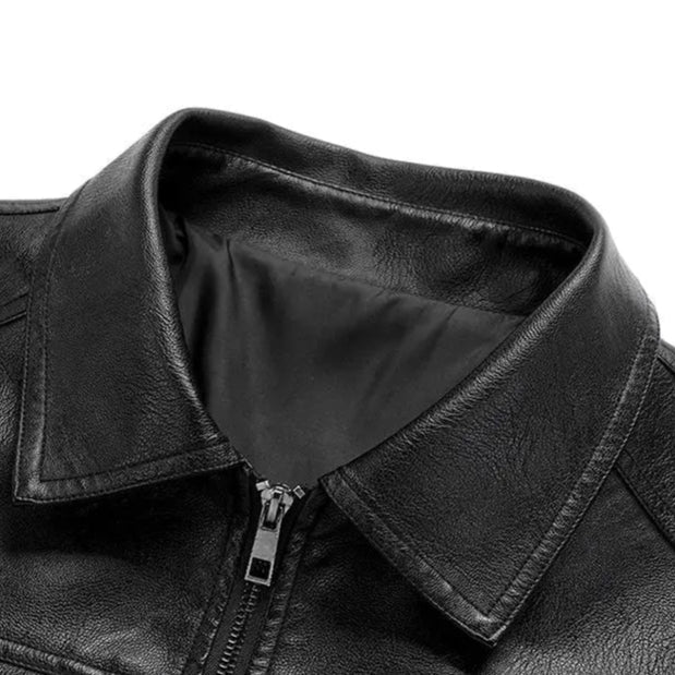 Mens Genuine Leather Jacket Classic Fit