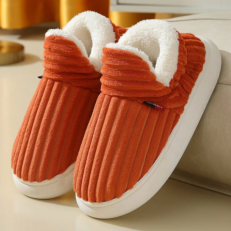 Womens Faux Fur Slide Slippers Soft Warm Indoor Shoes