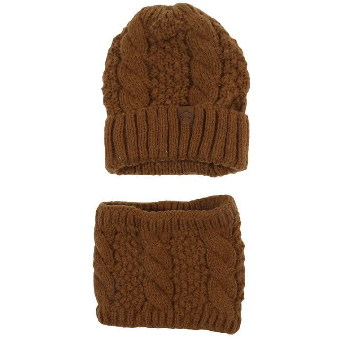 Womens Knit Hat and Scarf Set Warm Soft