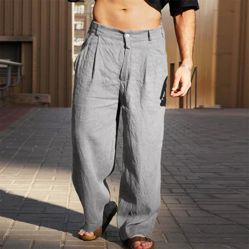 Mens Trousers Comfortable Loose Fit