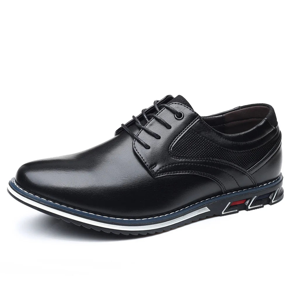 Mens Classic Leather Dress Shoes Comfortable Fit - BritishMode