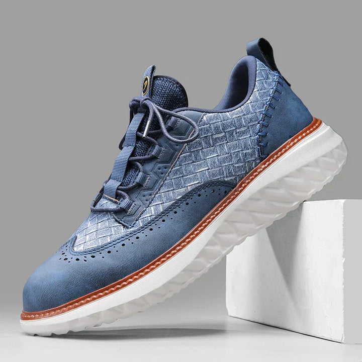 Mens Lace-Up Platform Walking Sneakers - BritishMode