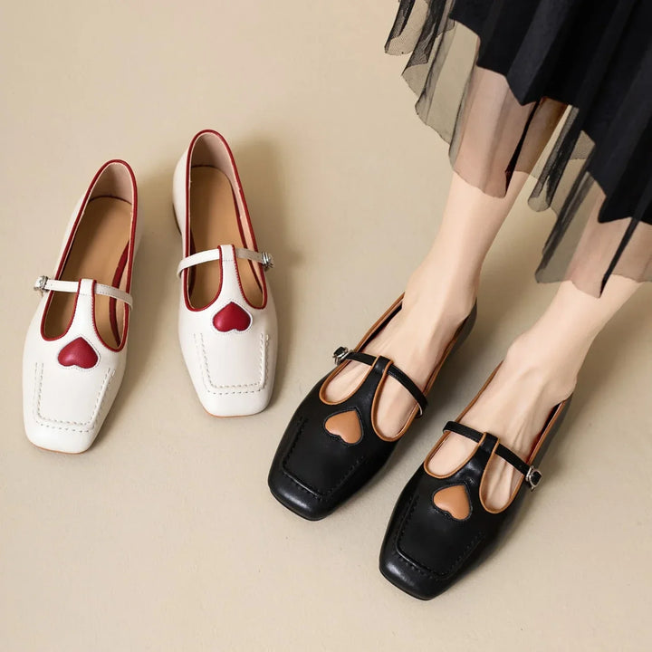 Womens Low Heel Flats Comfortable Slip-On