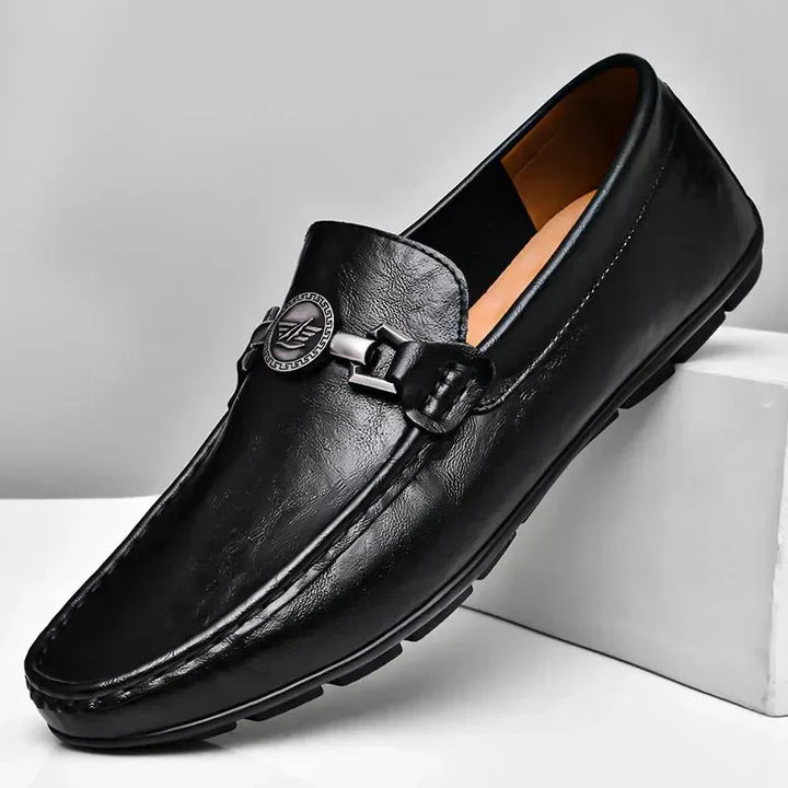 Mens Loafers Genuine Leather Slip-On - BritishMode
