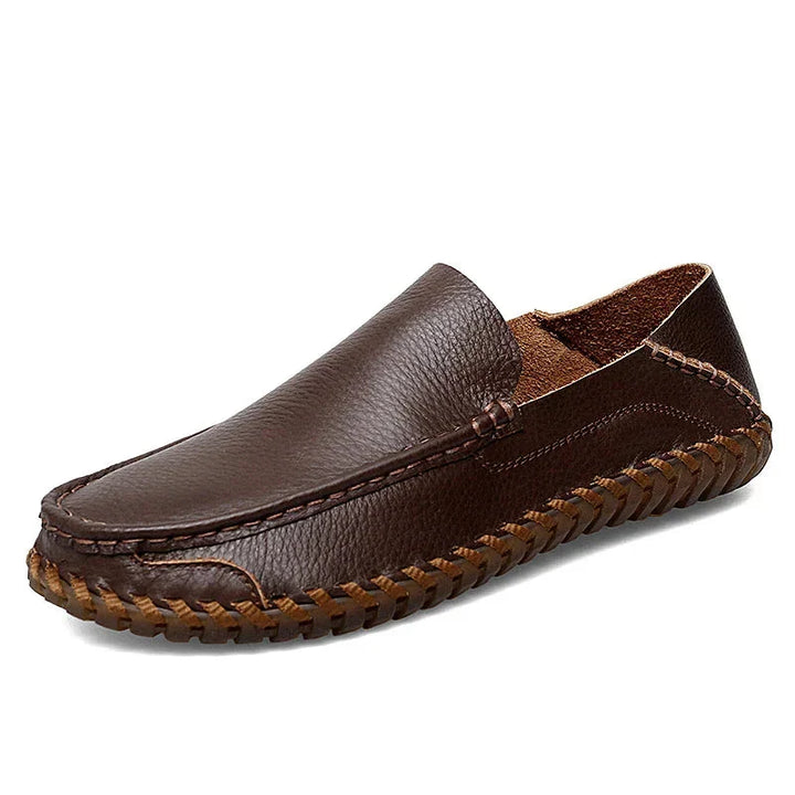 Mens Leather Loafers Handmade Slip-On Cushioned Comfort