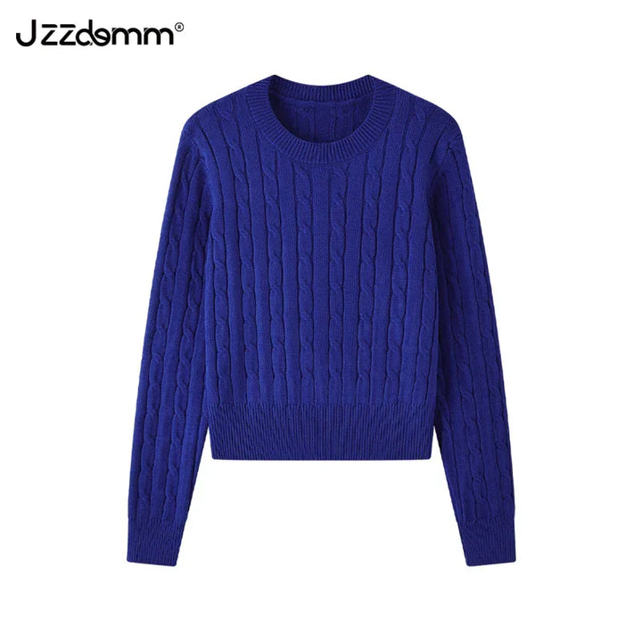 Womens Knit Sweater with Animal Pattern Cozy Fit
