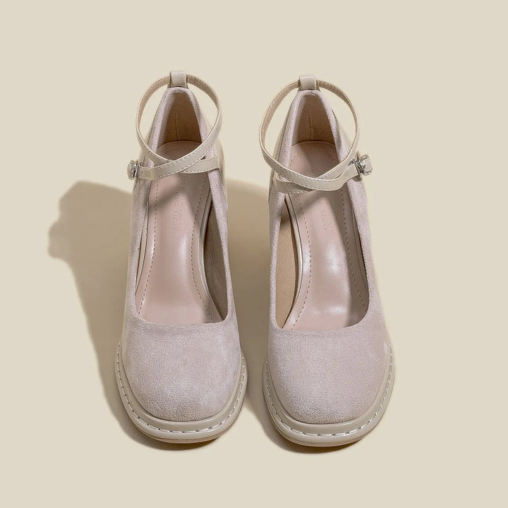 Womens Heeled Shoes Elegant Slip-On