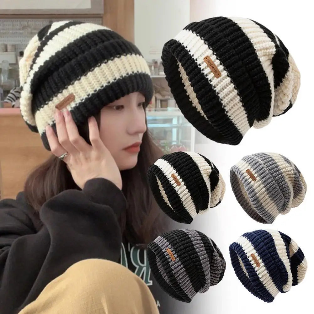 Unisex Winter Beanie Double Layer Fuzzy Warm - BritishMode