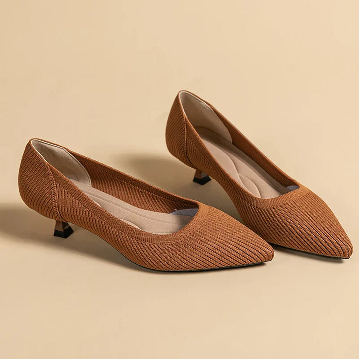 Womens Kitten Heel Pumps Classic Fit