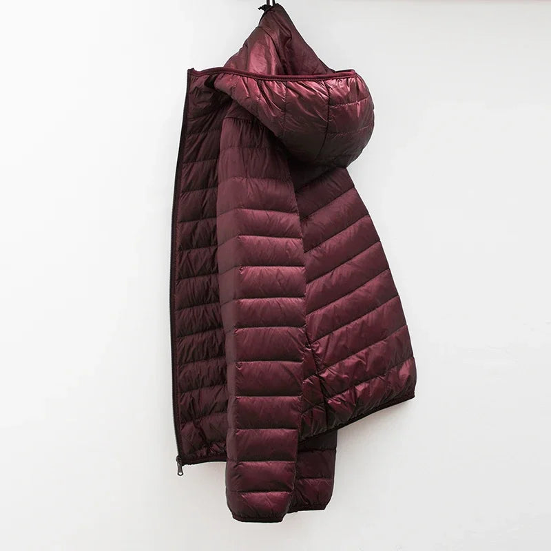 Mens Down Filled Parka Warm Winter Jacket