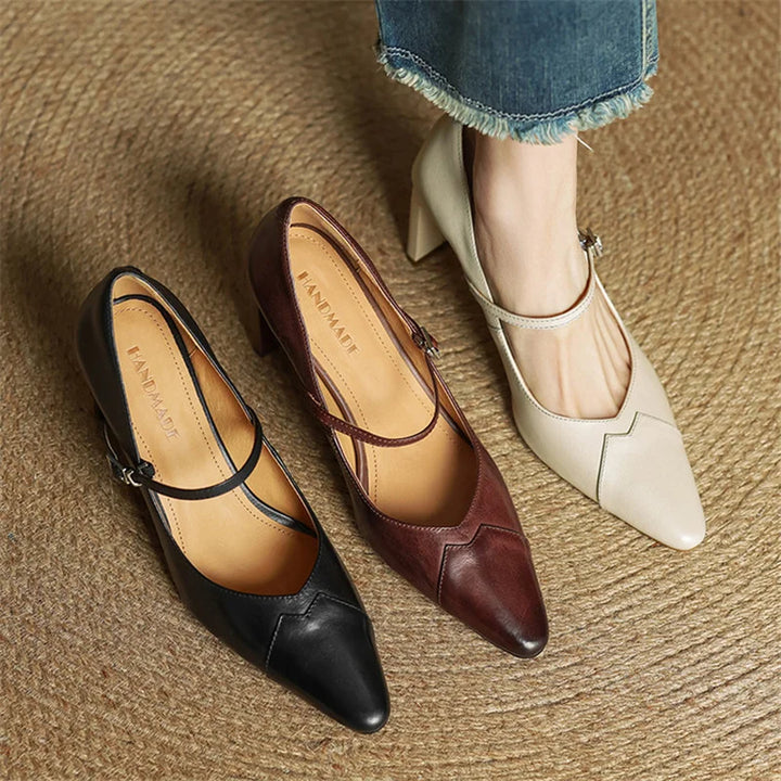 Womens Heels Genuine Leather Classic Fit