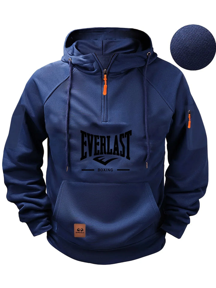 Mens Zip-Up Hooded Sweatshirt Fleece Casual Fit