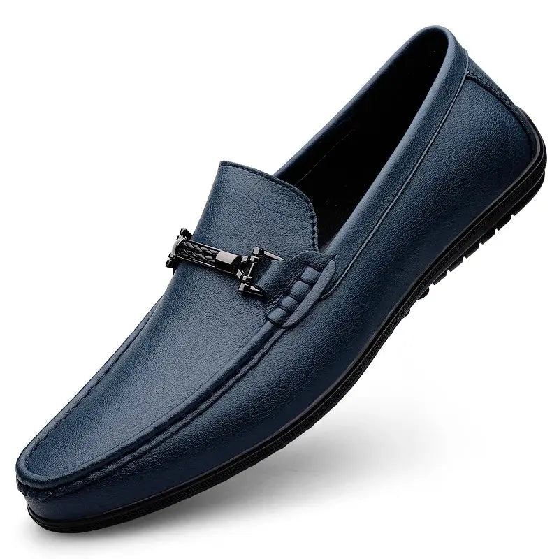 Mens Leather Loafers Classic Style with Modern Detail