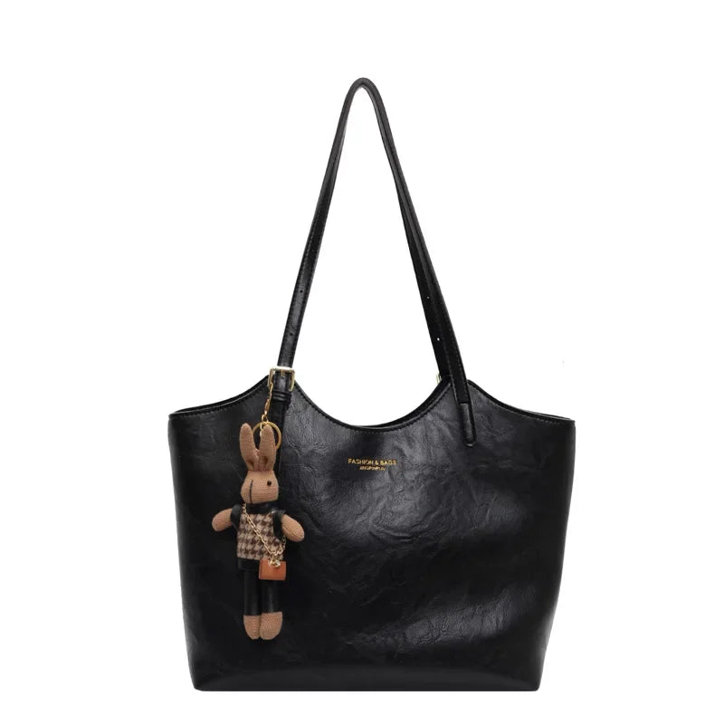 Womens Tote Bag Ecological Leather Spacious Vintage Style
