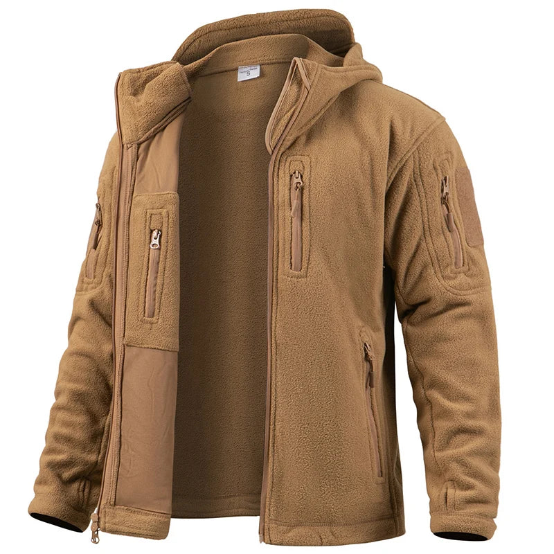 Mens Insulated Waterproof Hoodie Parka Coat Multi Pocket Warm