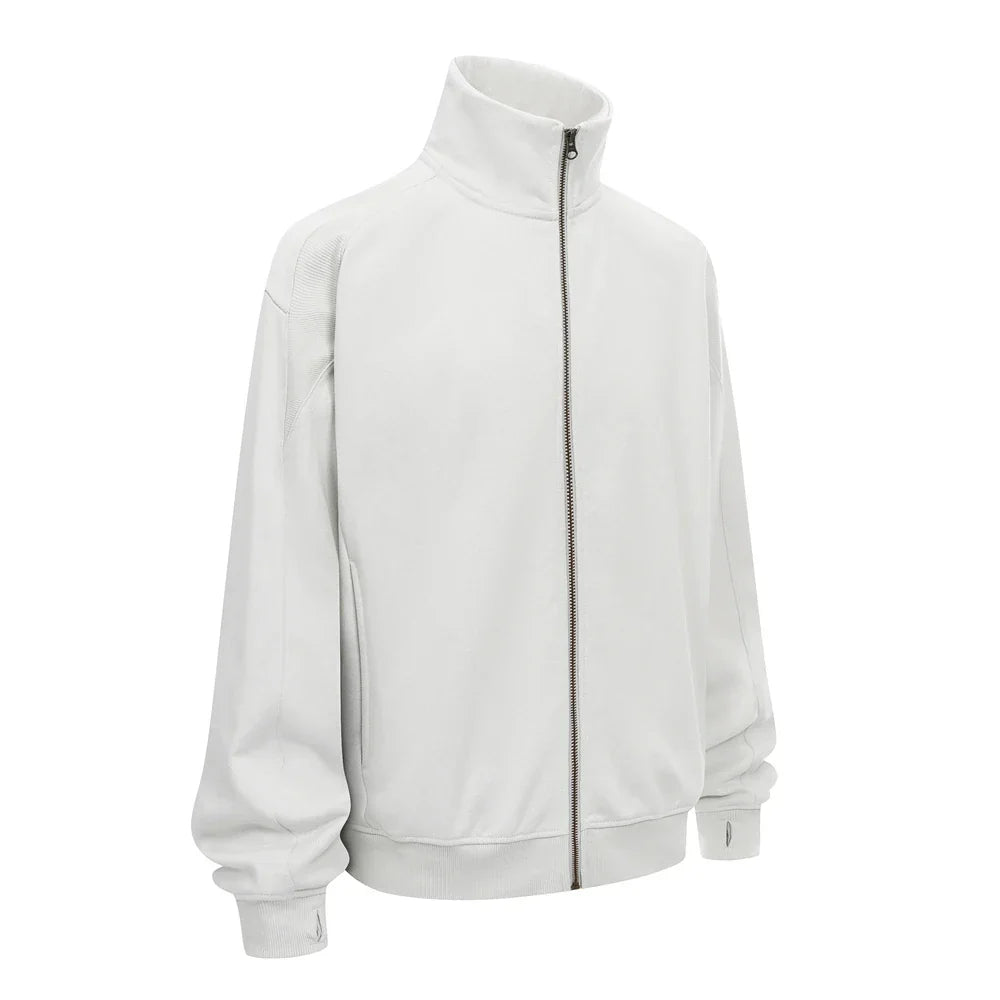 Unisex Hooded Sweatshirt Thick Warm Zip-Up