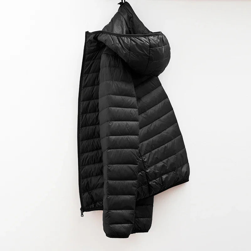 Mens Down Filled Parka Warm Winter Jacket