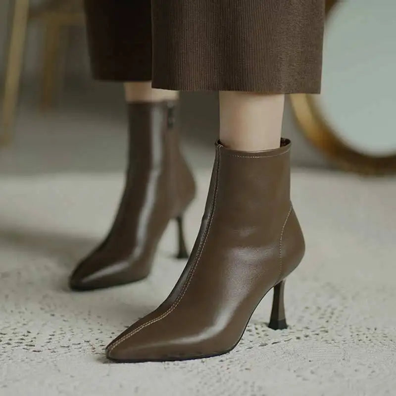 Womens Ankle Boots Leather Classic Fit