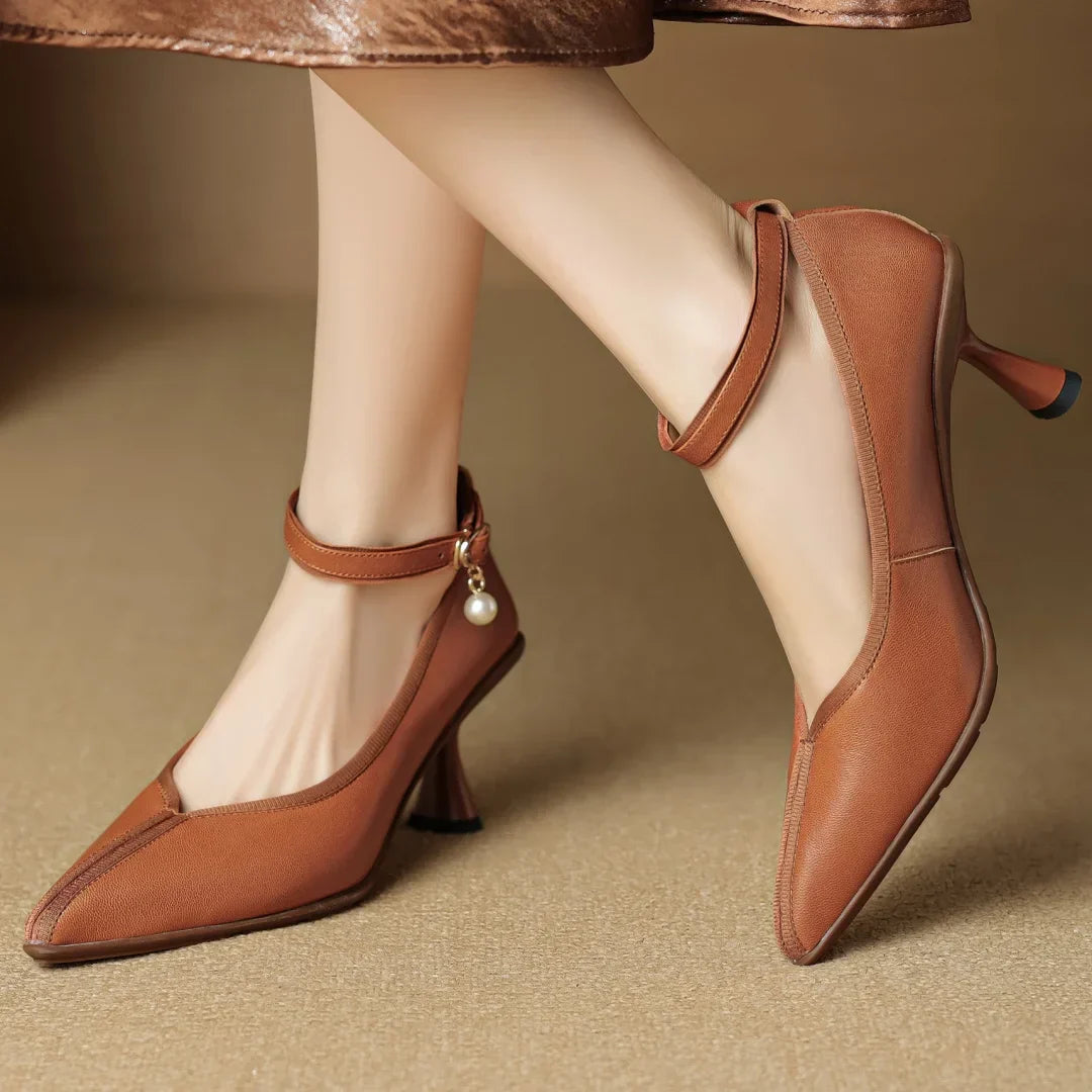 Womens Heels Genuine Leather Classic Fit - BritishMode
